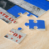 愛国的なヴィンテージカッコいい芸術歴史写真旅行 ジグソーパズル (側面)