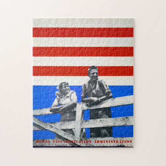 愛国的なヴィンテージカッコいい芸術歴史写真旅行 ジグソーパズル (縦)