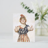 愛国的なヴィンテージポスター ポストカード (スタンド正面)