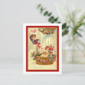 愛国的なヴィンテージ誕生日の挨拶 ポストカード (スタンド正面)