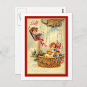 愛国的なヴィンテージ誕生日の挨拶 ポストカード (正面/裏面)