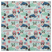 愛国的な三つのコルギ犬 ファブリック (見本)