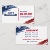 愛国的な両面の小さな名刺 名刺 (正面/裏面)