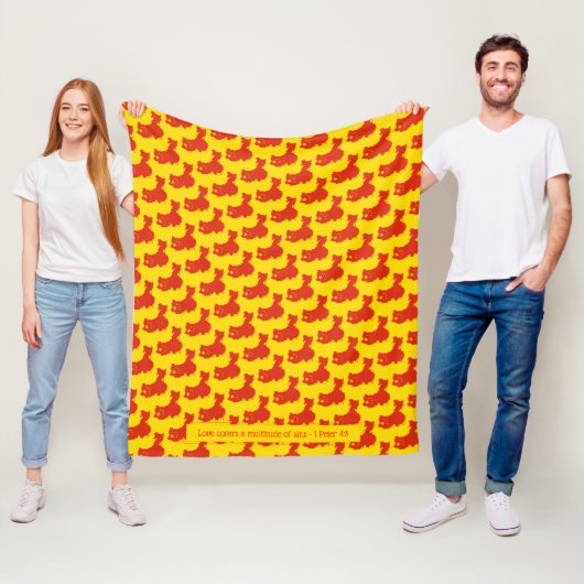 愛国的な中国フラグカスタマイズ可能な聖なる書物、 経典黄色 フリースブランケット (インサイチュ)