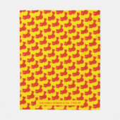 愛国的な中国フラグカスタマイズ可能な聖なる書物、 経典黄色 フリースブランケット (正面)