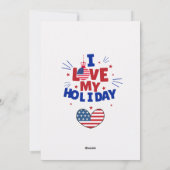 愛国的な休日のラブグリーティングカード シーズンカード (裏面)