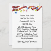 愛国的な休日招待状 招待状 (裏面)