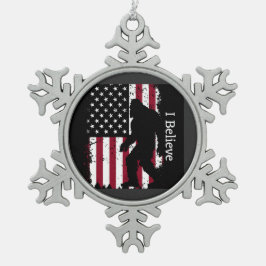 愛国的な偏屈者 スノーフレークピューターオーナメント