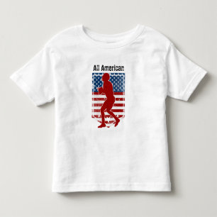 愛国的な全米サッカーヴィンテージ 動揺して トドラーTシャツ