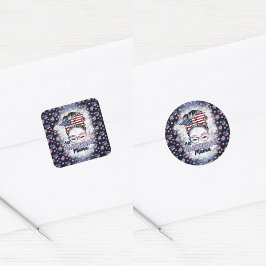 愛国的な全米マママメッシーパン スクエアシール