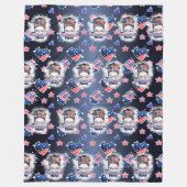 愛国的な全米マママメッシーパン フリースブランケット (正面)