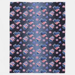 愛国的な全米マママメッシーパン フリースブランケット