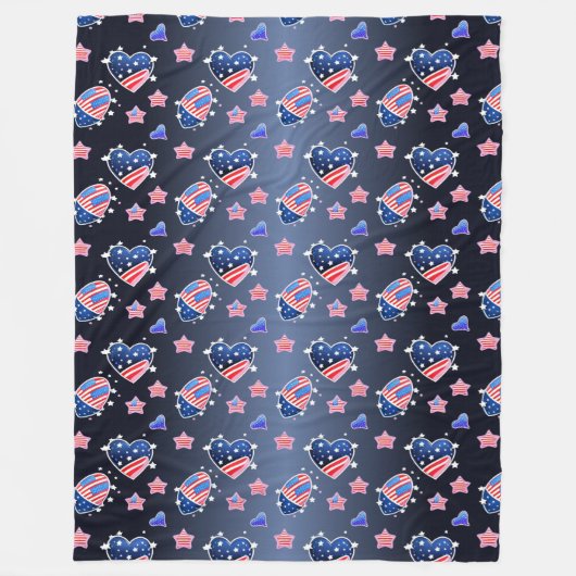 愛国的な全米マママメッシーパン フリースブランケット (正面)