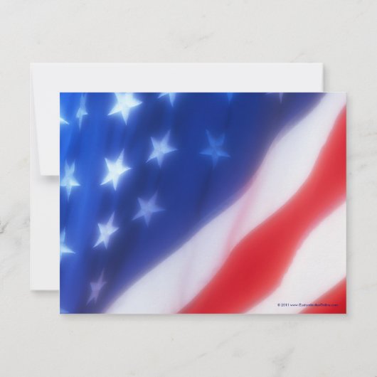 愛国的な写真軍隊の送信パーティの招待状 招待状 (裏面)