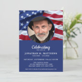 愛国的な写真 アメリカ国旗 ライフセレブレーション 招待状 (スタンド正面)