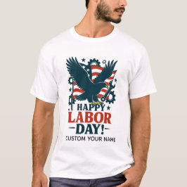 愛国的な労働者の日への誇り Tシャツ