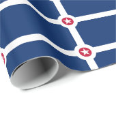 愛国的な包装紙とインディアナポリス州旗 ラッピングペーパー (ロールコーナー)