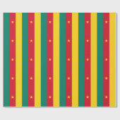 愛国的な包装紙とカメルーン国旗 ラッピングペーパー (フラット)