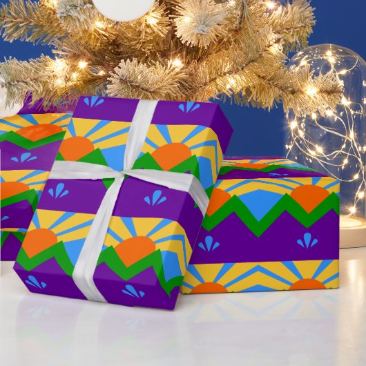 愛国的な包装紙マニトー州旗春 ラッピングペーパー (クリスマス)