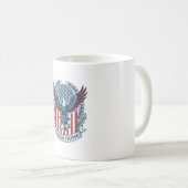 愛国的な卒業ベクターグラフィックTシャツ コーヒーマグカップ (正面右)