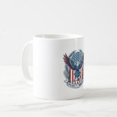 愛国的な卒業ベクターグラフィックTシャツ コーヒーマグカップ (正面左)