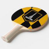 愛国的な卓球ラケットとボルチモア国旗 卓球ラケット (正面アングル)