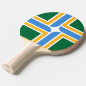 愛国的な卓球ラケットとポートランド国旗 卓球ラケット (正面アングル)