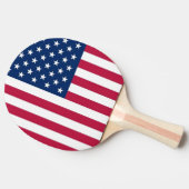 愛国的な卓球ラケットと米国国旗 卓球ラケット (横)