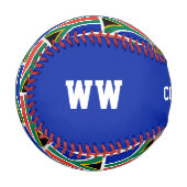 愛国的な南アフリカカスタム聖なる書物、 経典国旗 野球ボール (正面左)