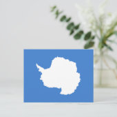 愛国的な南極の旗 ポストカード (スタンド正面)