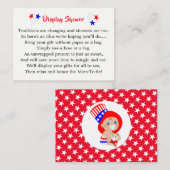 愛国的な叔父サムアメリカン赤ちゃんシャワーのディスプレイ エンクロージャーカード (正面/裏面)