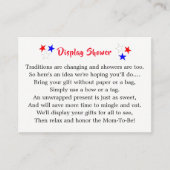 愛国的な叔父サムアメリカン赤ちゃんシャワーのディスプレイ エンクロージャーカード (正面)