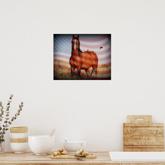 愛国的な名誉あるポスター(フォントなし) ポスター (キッチン)