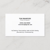 愛国的な圧力洗浄力会社 名刺 (裏面)