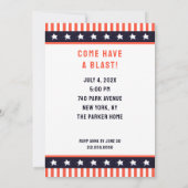 愛国的な夏のパーティー 招待状 (裏面)