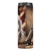 愛国的な女性のカーボーイボーンズ&ブーツ タンブラー (裏面)