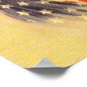 愛国的な女性イラストレーション ポスター (角)