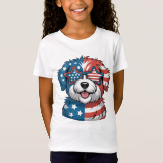 愛国的な子犬 Tシャツ