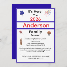 愛国的な家族の再会 招待状