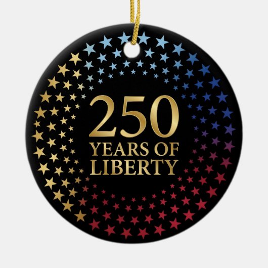 愛国的な家族の形見 アメリカ独立250周年 セラミックオーナメント (正面)