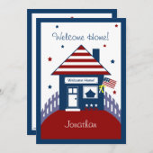 愛国的な家 軍事的歓迎ホーム招待 招待状 (正面/裏面)