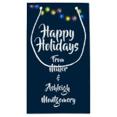 愛国的な小さなクリスマス紙ギフトトート スモールペーパーバッグ (裏面)