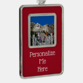 愛国的な山ラシュモアカスタマイズ写真お土産 シルバープレートフレームオーナメント (右)