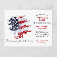 愛国的な平和の花 4th of July BBQ ご招待