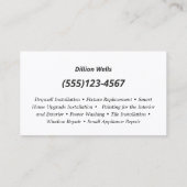 愛国的な建築手利大工 名刺 (裏面)