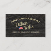 愛国的な建築職人の大工の木 名刺 (正面)