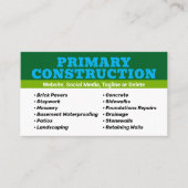 愛国的な建設 名刺 (正面)