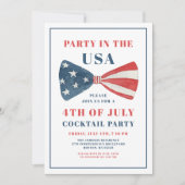 愛国的な弓7月の4thカクテルパーティー 招待状 (正面)