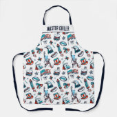 愛国的な彫像リバティイーグルUSAデザイン エプロン (正面)