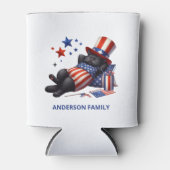 愛国的な怠惰な黒猫7月4日 缶クーラー (正面)